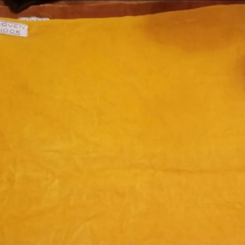 2 Woven Nook velvet / Fall pillow cover camel brown  yellow